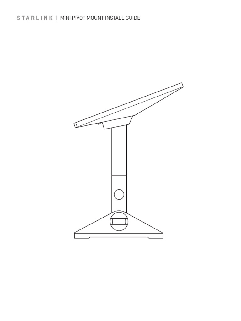 Starlink Pivot Mount Setup Guide | PDF | Screw | Drill