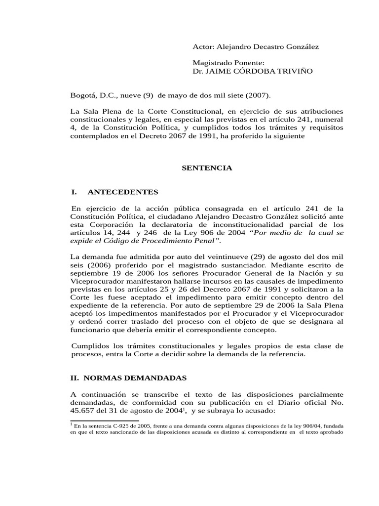 Sentencia C-336-2007 | PDF | Datos | Derecho Constitucional