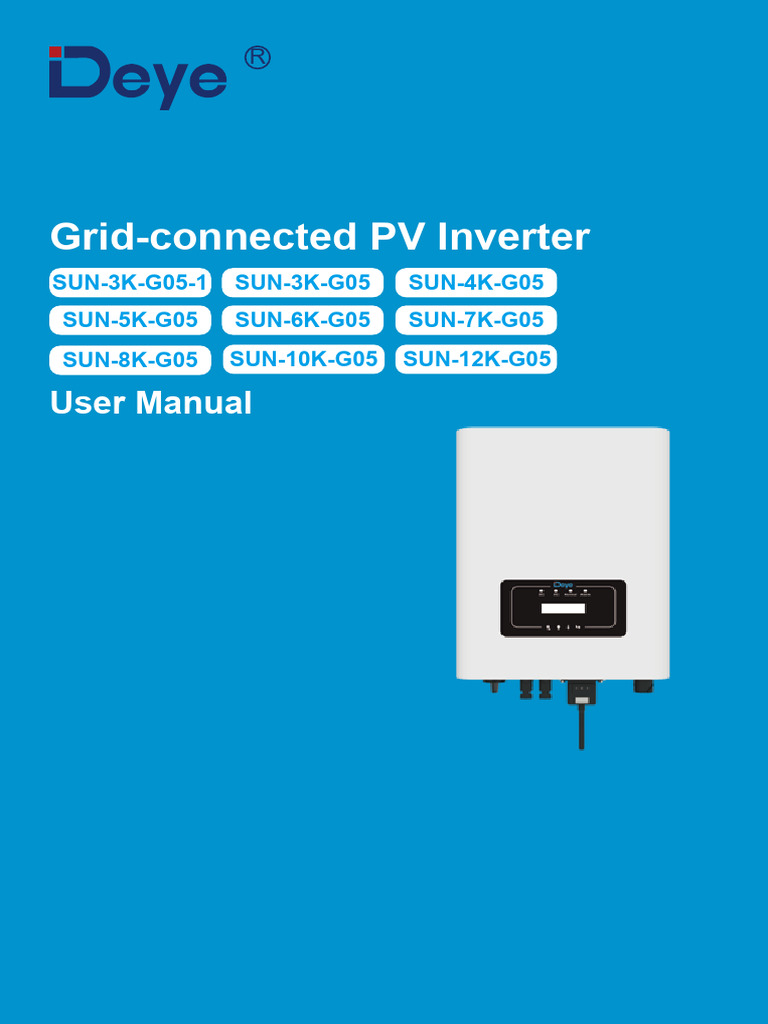 User Manual for PV Inverters | PDF | Power Inverter | Photovoltaic System