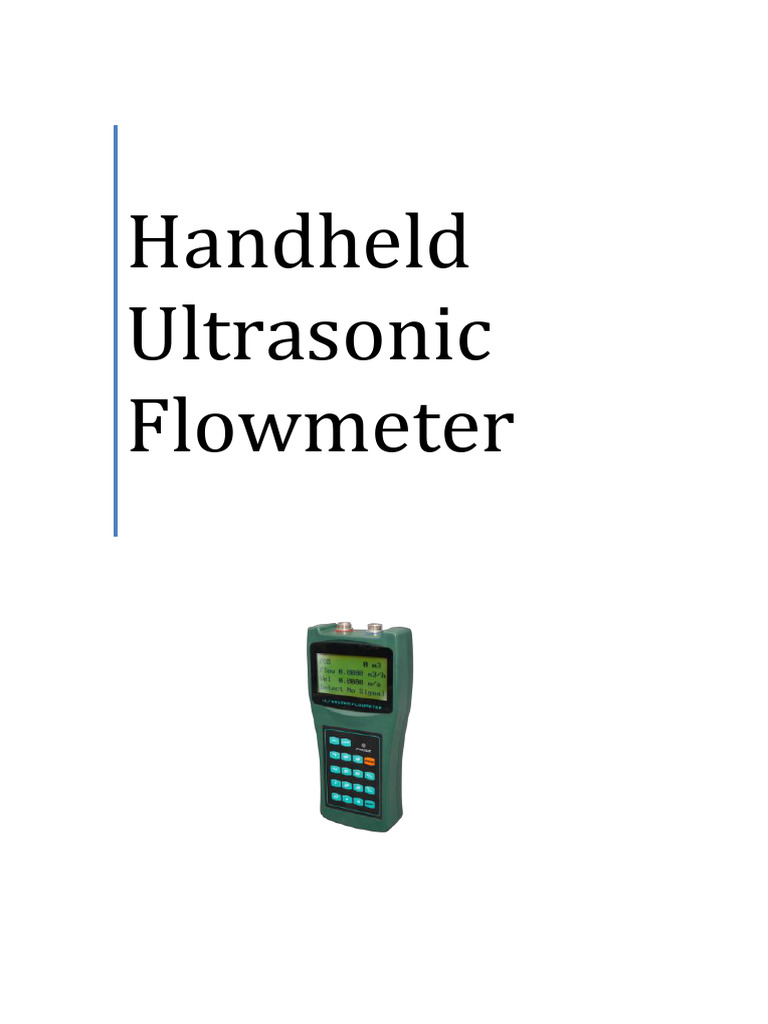Handheld Ultrasonic Flow Meter Manual 200923 | PDF | Flow Measurement ...