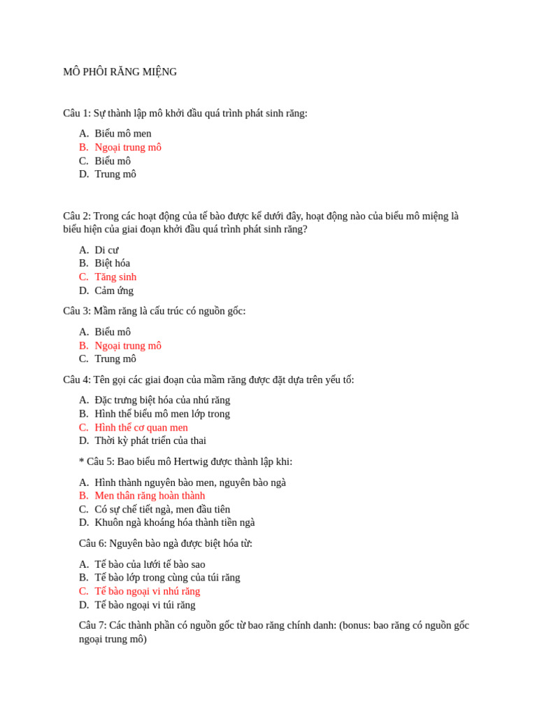 MÔ PHÔI RĂNG MIỆNG-1 | PDF