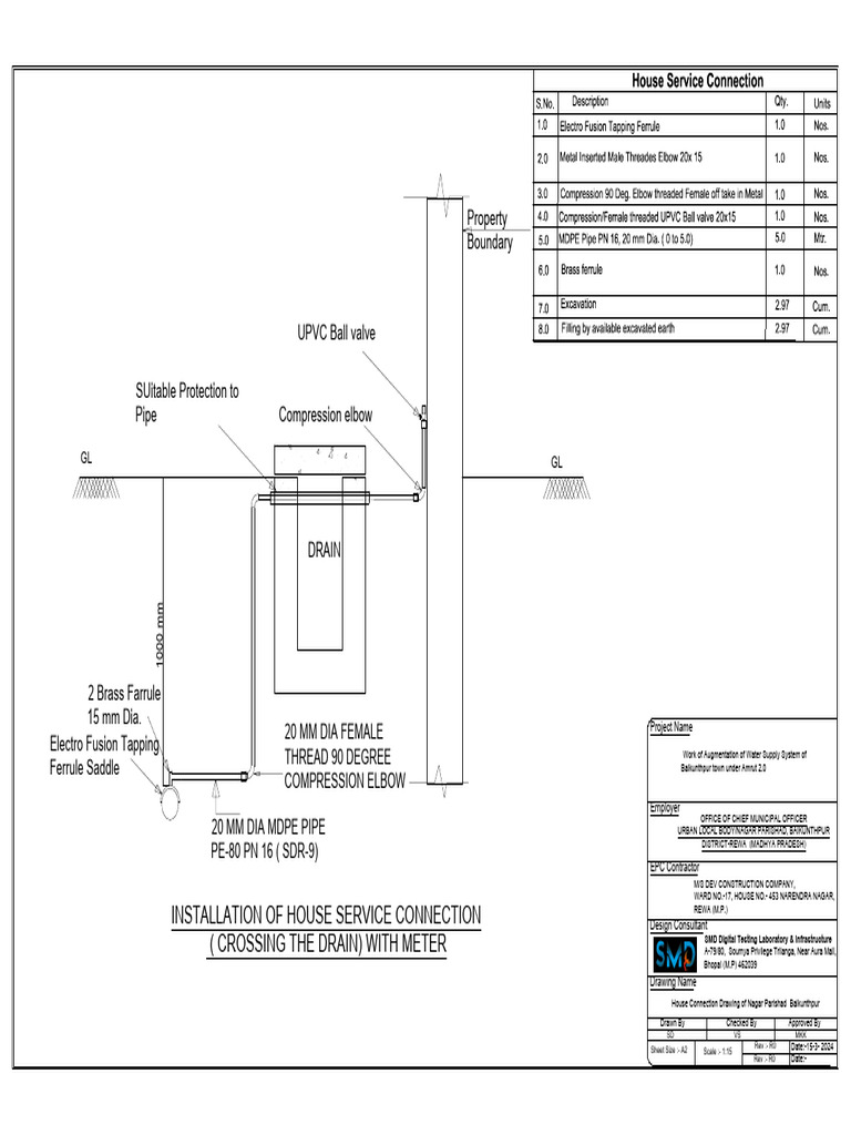 House Service Connection Drawing | PDF | Home Appliance | Building ...
