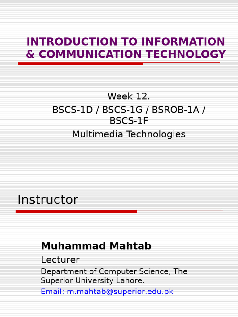 Multimedia Technologies Overview | PDF