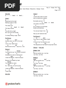 I Thank God (Dante Bowe M...) Chord - C