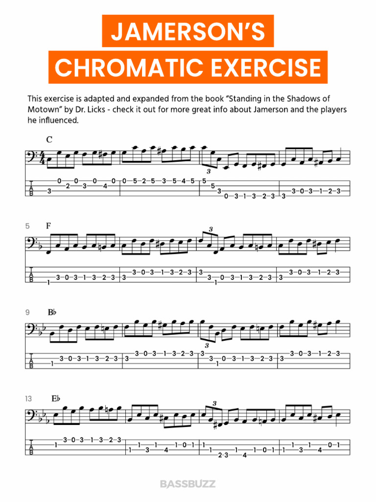 BassBuzz Jamerson Exercise | PDF