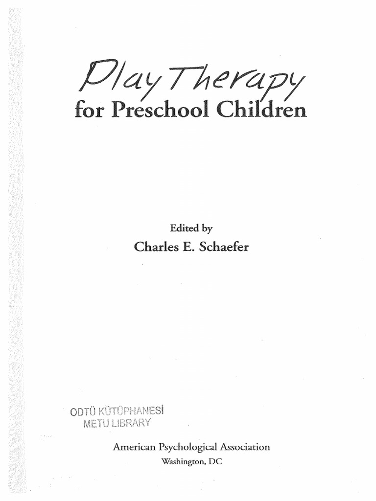 Play Therapy For Preschool Children | PDF