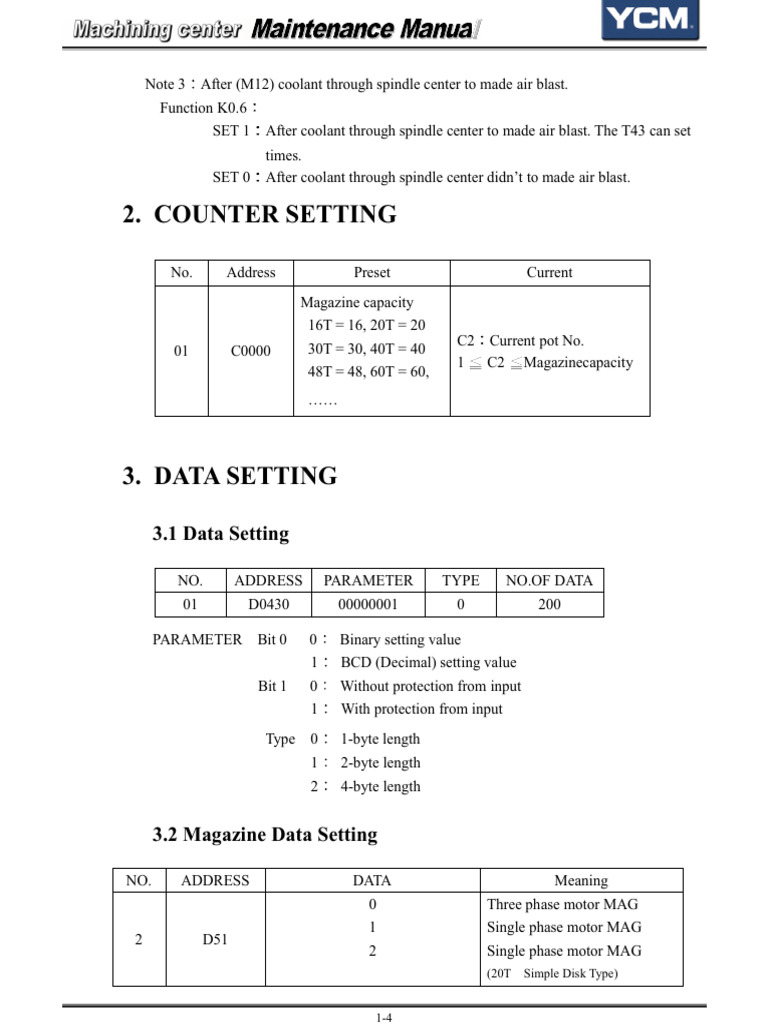 Magazine Data Setting | PDF