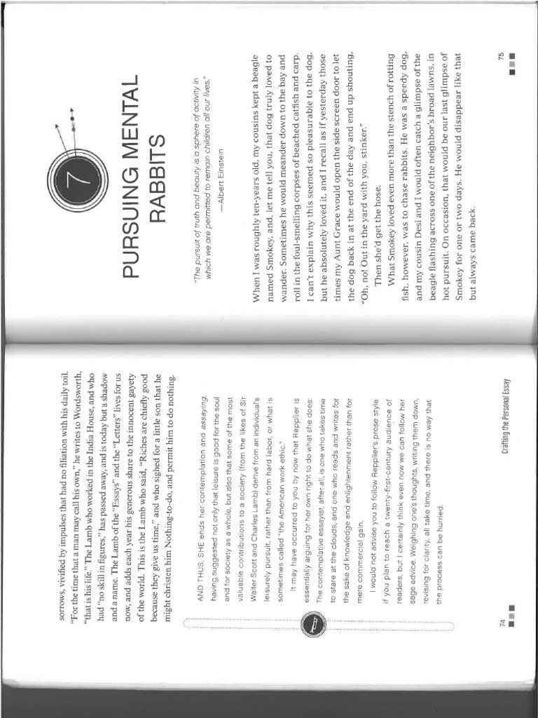 Dinty W Moore Pursuing Mental Rabbits | PDF