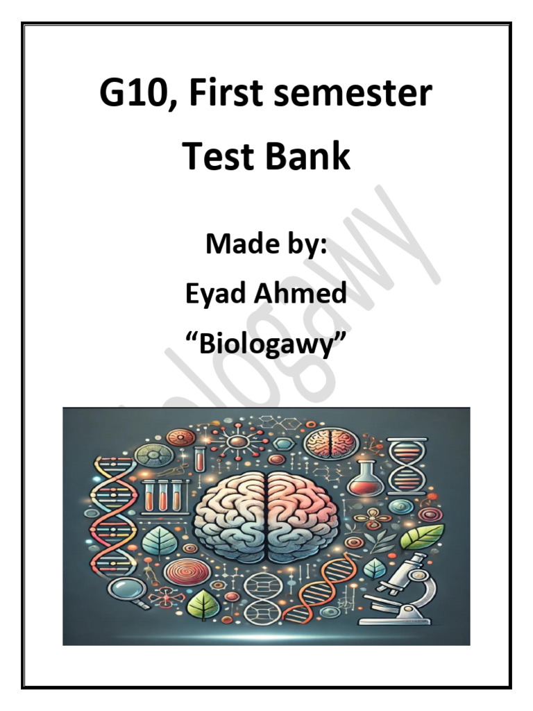 G10 Biology Test Bank: Cell Theory & Diseases | PDF | Cell Membrane ...