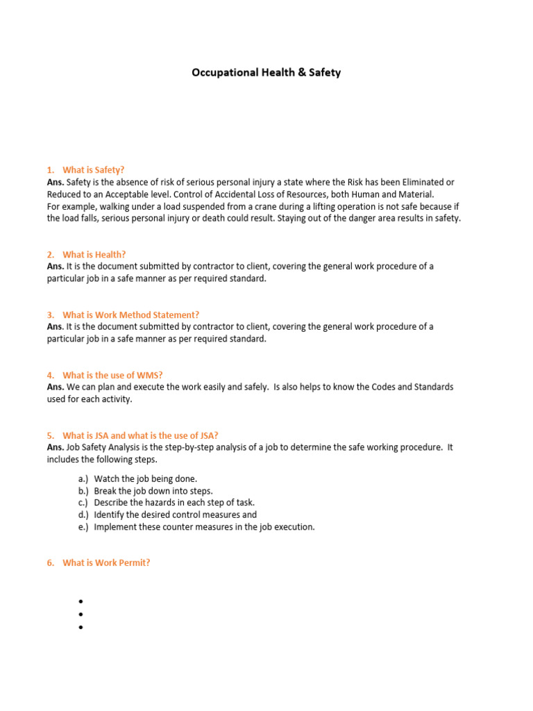 Essential Occupational Safety FAQs | PDF | Radioactive Decay | Scaffolding