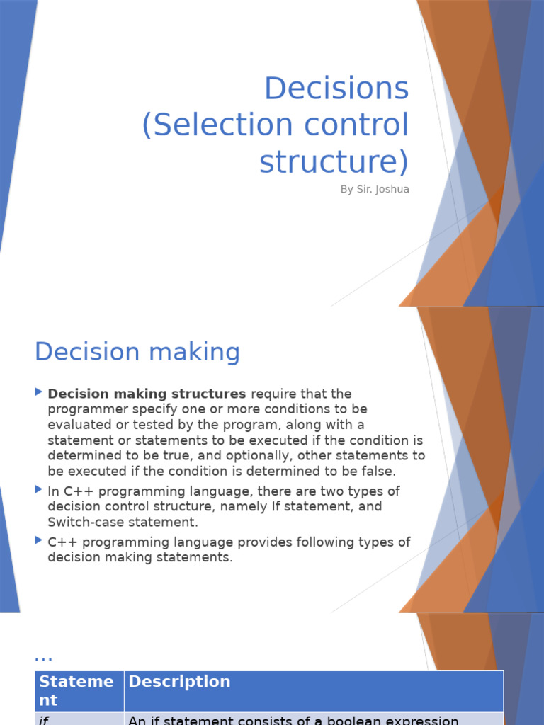 L7 - DECISIONS (Autosaved) | PDF | Software Engineering | Mathematical ...