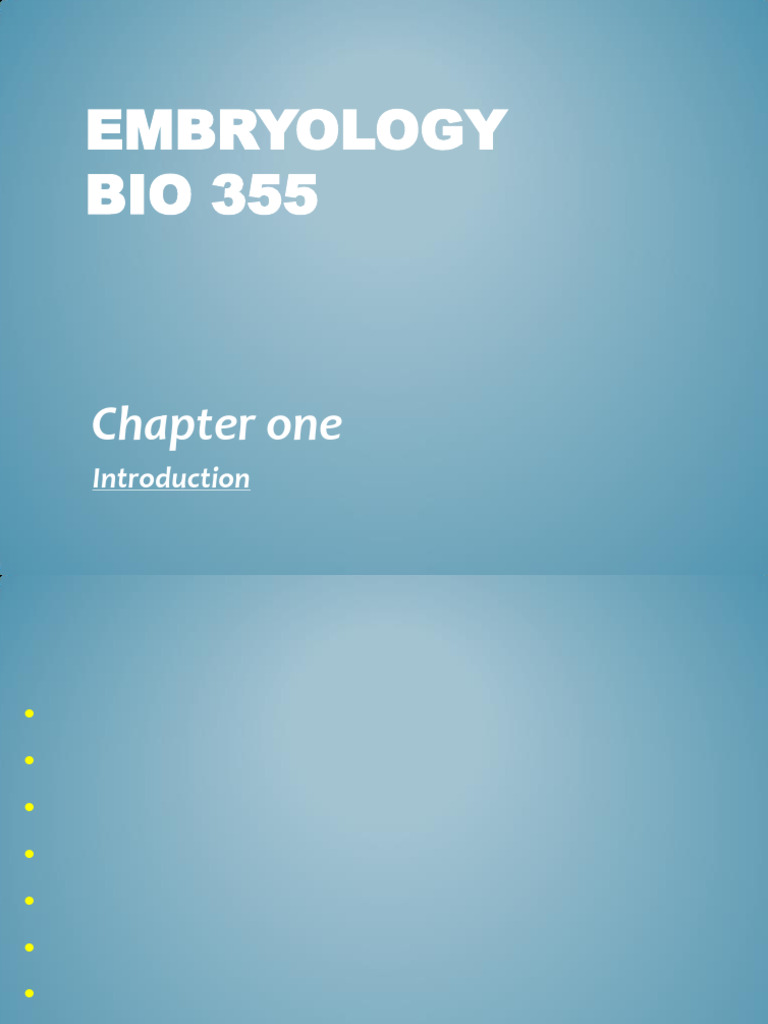 Chapter+1 | PDF | Reproduction | Embryo