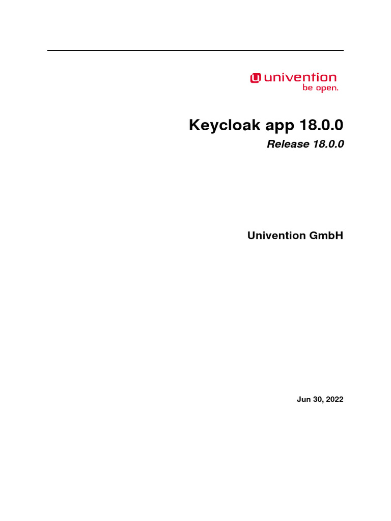 Keycloak App 18.0.0 Documentation | PDF | Computing | Computer Science