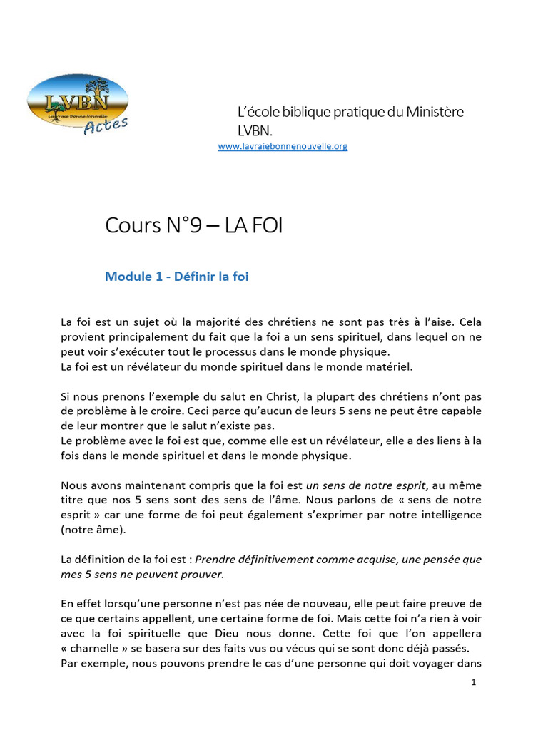 Comprendre la foi chrétienne | PDF | Dieu | Foi
