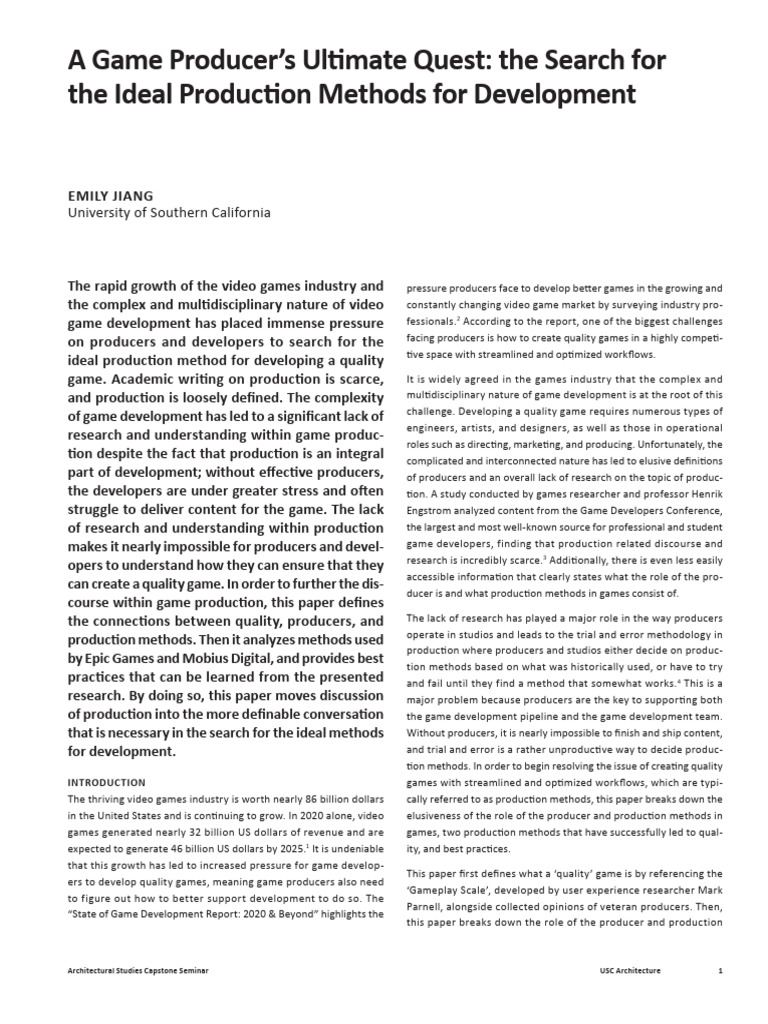 Game Production Methods Explained | PDF | Agile Software Development ...