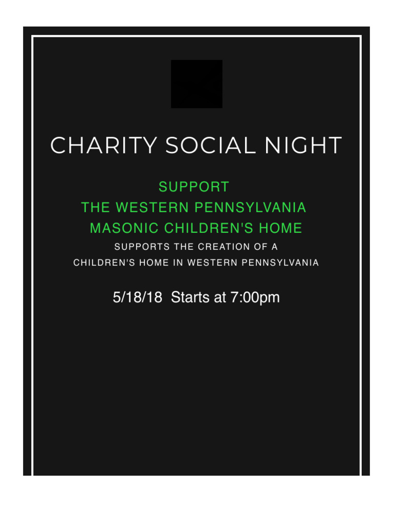 Charity Social Night Support The Western Pennsylvania Masonic Children ...