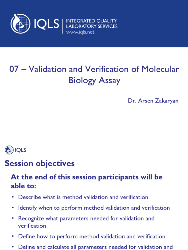 Molecular Biology Assay Validation Guide | PDF | Detection Limit ...