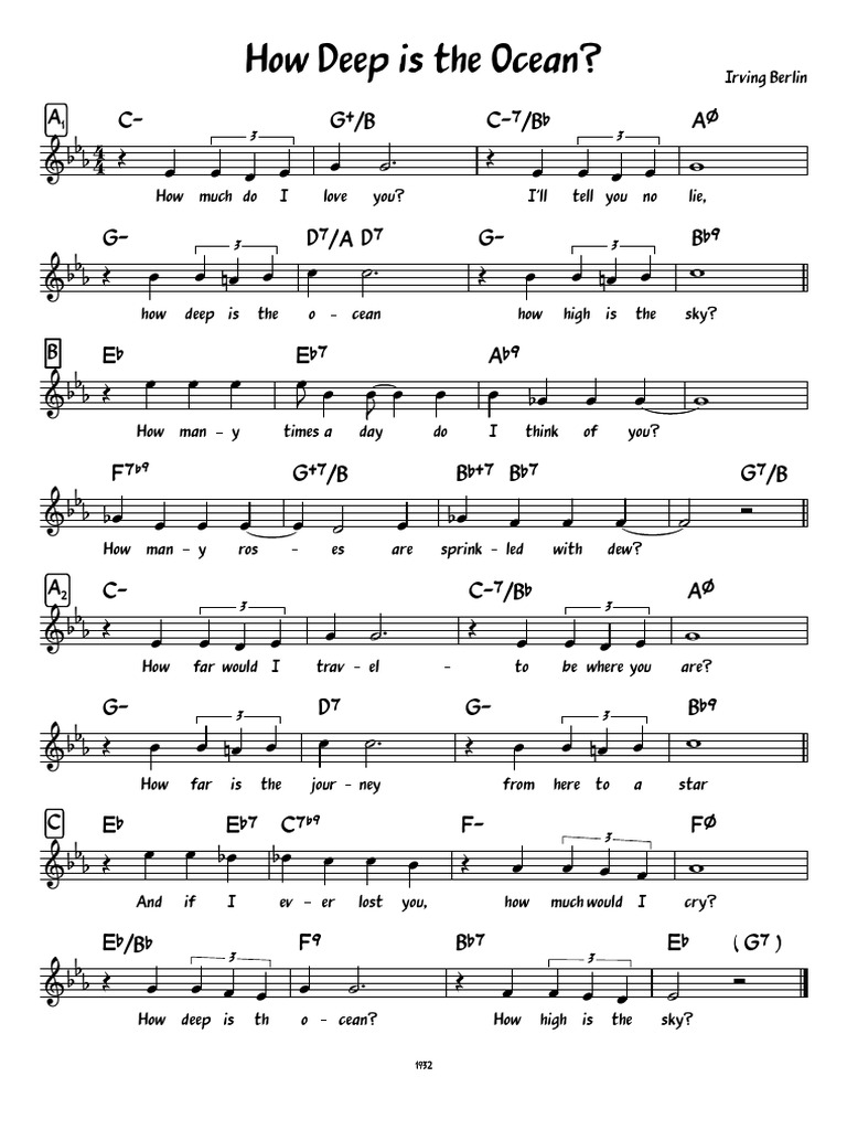 How_Deep_is_the_Ocean | PDF | Songs Written