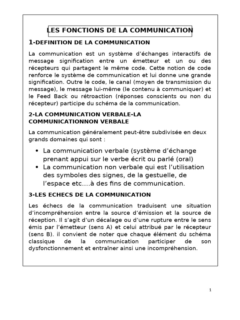Les six fonctions de la communication | PDF | la communication