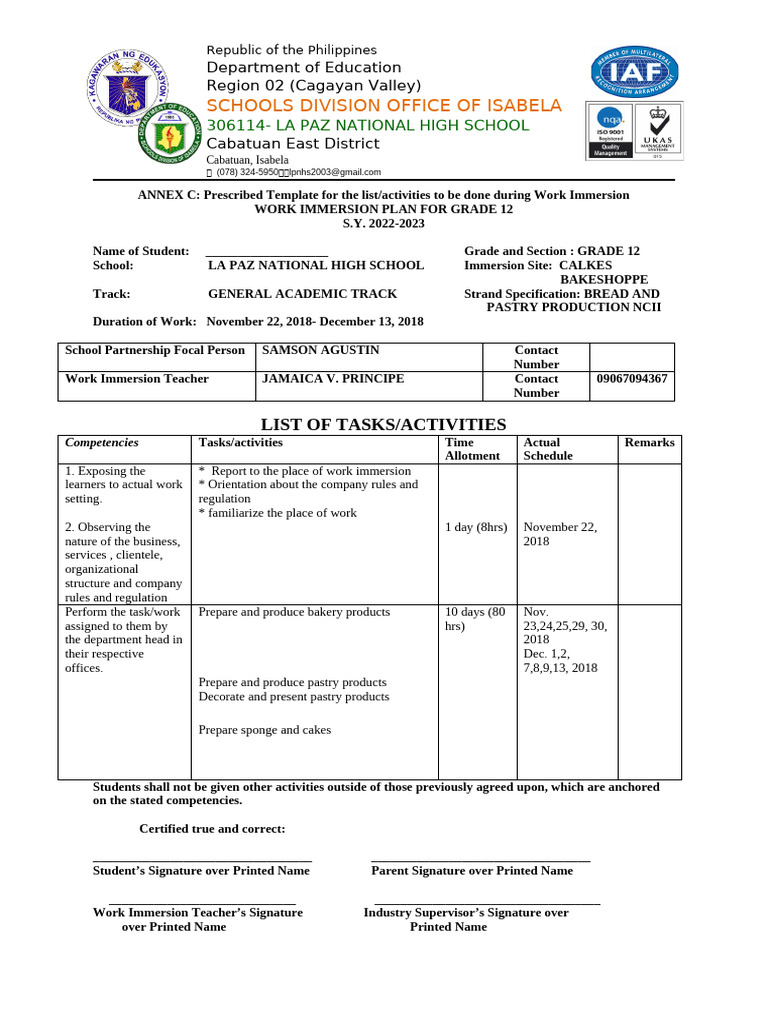 Annex C New Pdf Restaurants Bakery