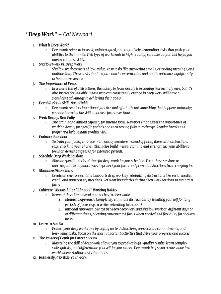 10 Productivity and Focus | PDF | Disciplines | Habits