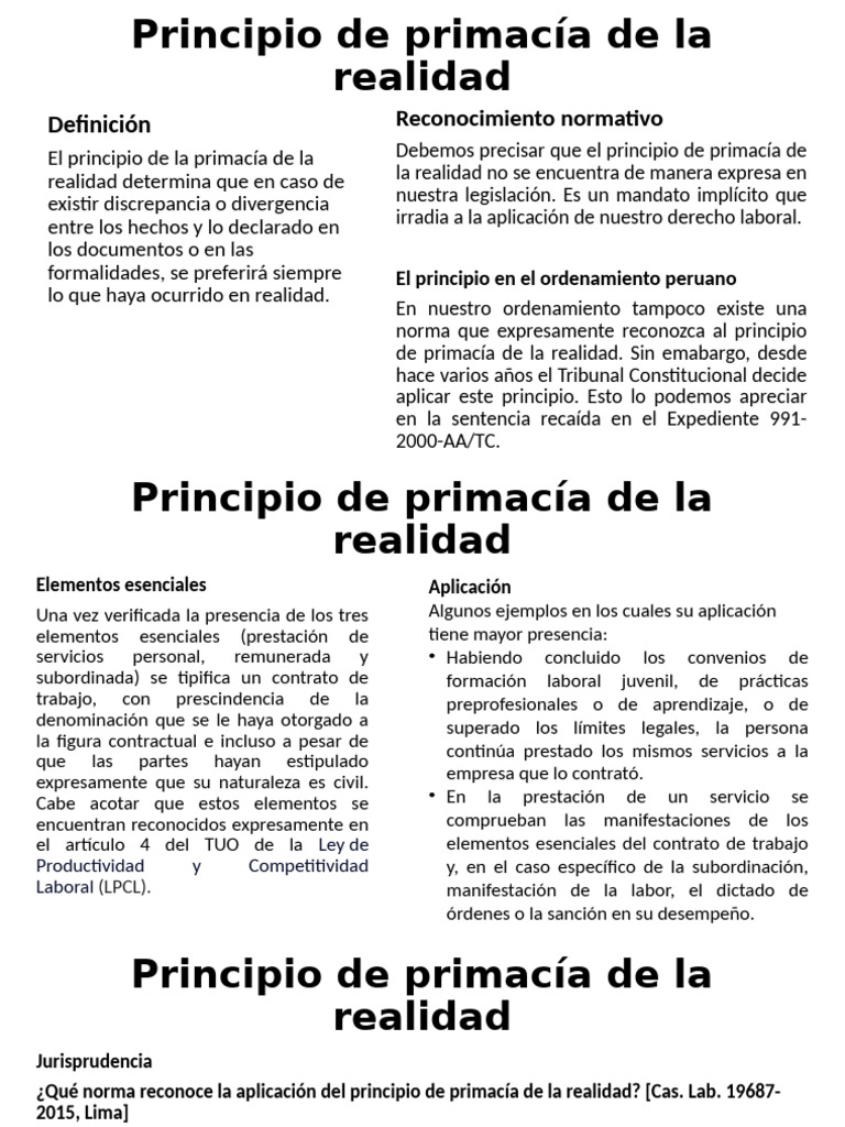 Principio de La Primacia de La Realidad - Anyela | PDF | Derecho ...