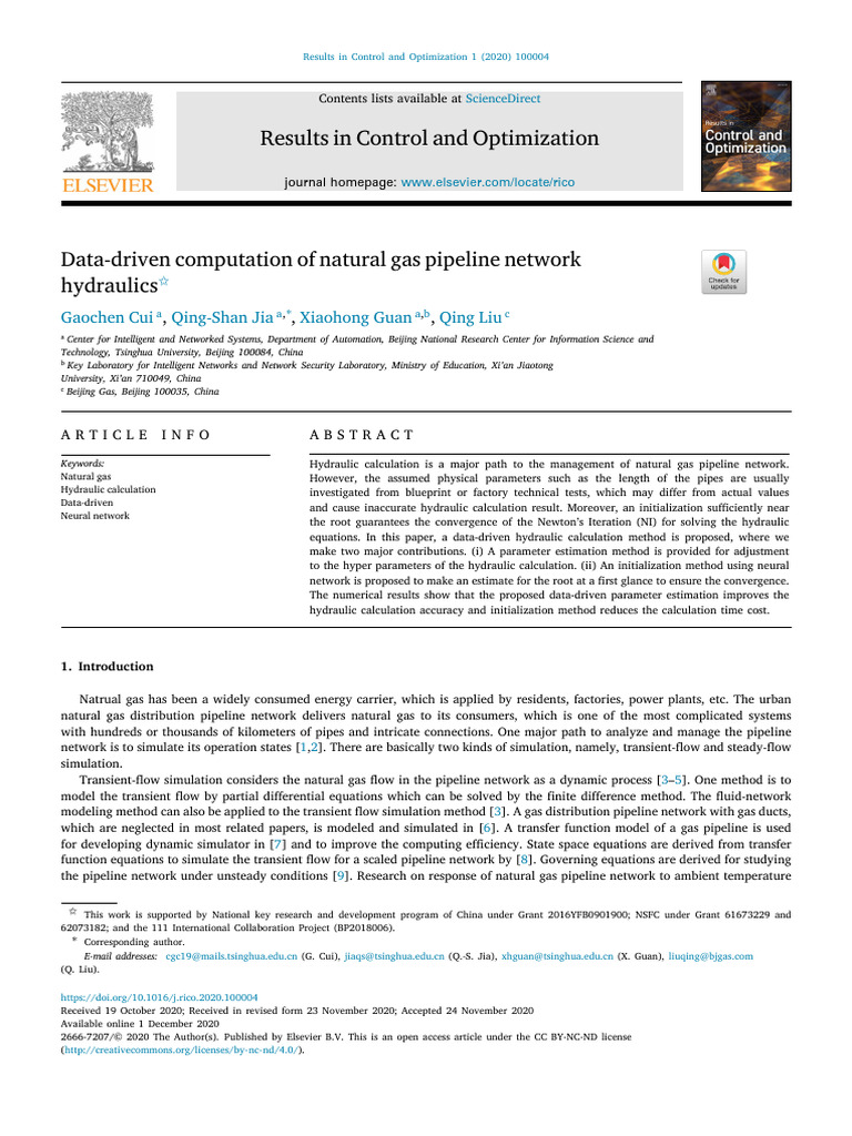 Data-Driven Natural Gas Pipeline Hydraulics | PDF | Fluid Dynamics ...