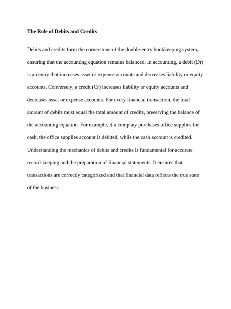 Understanding Debits and Credits in Accounting | PDF