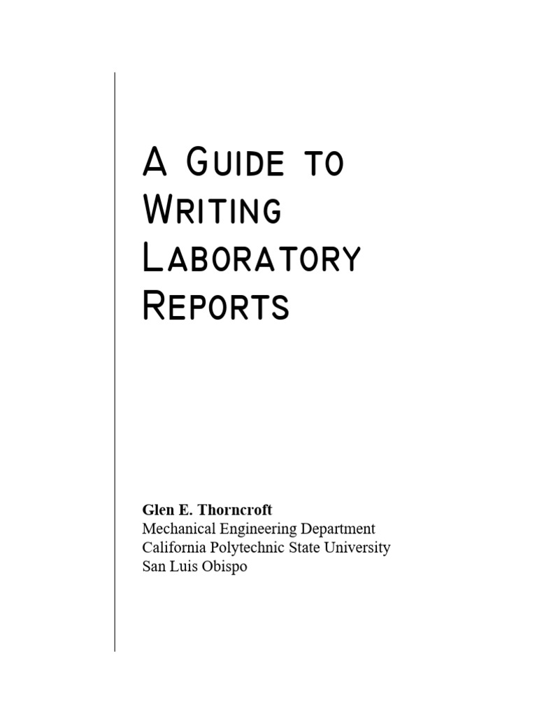 Lab Report Guide - Glen Thorncroft | PDF | Flow Measurement | Fluid ...