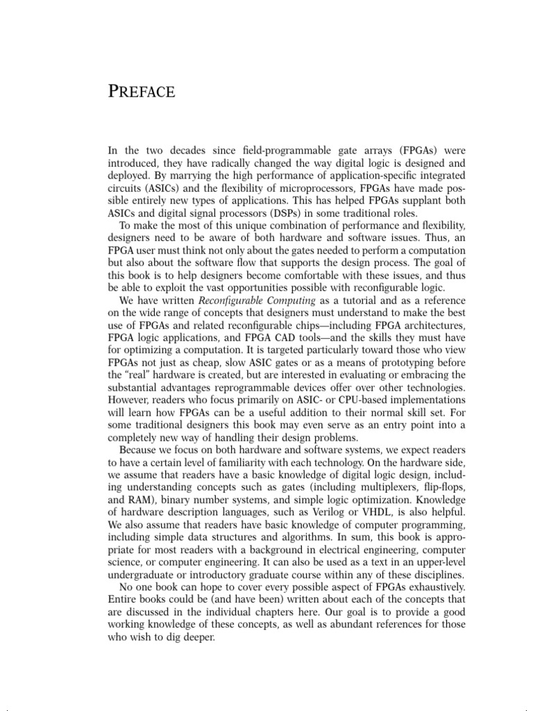 Preface 2008 Reconfigurable-Computing | PDF | Field Programmable Gate ...