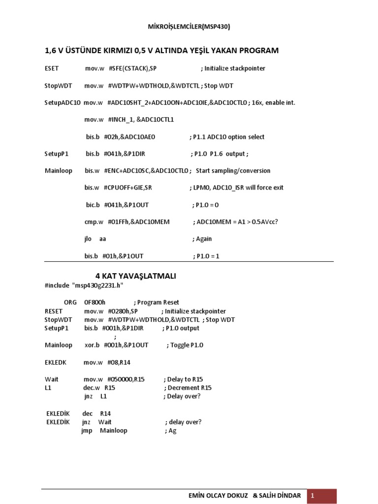 MSP430 Microcontroller Guide | PDF | Digital Electronics | Classes Of ...