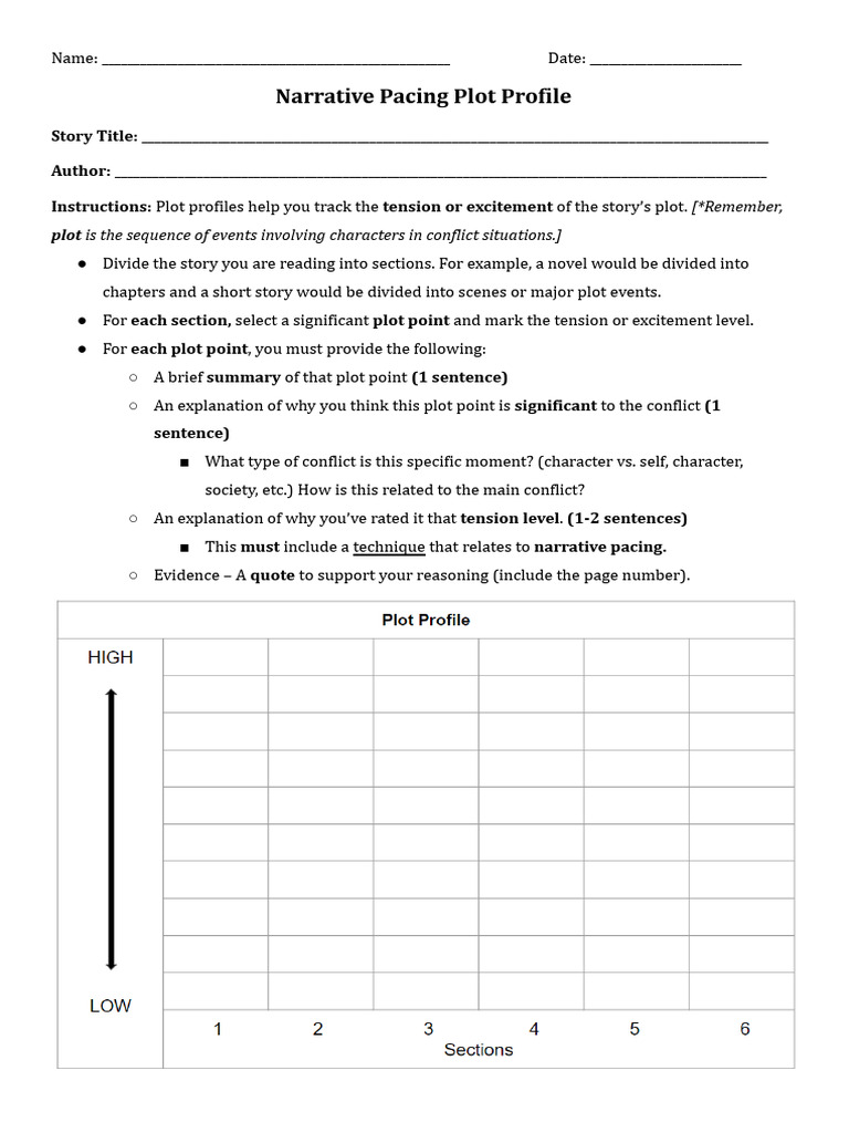 Narrative Pacing Plot Guide | PDF | Plot (Narrative) | Cognitive Science