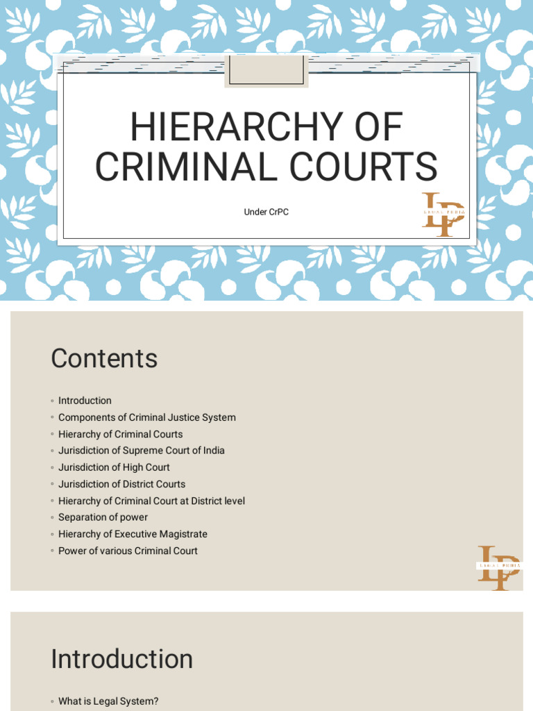 Hierarchy of criminal courts | PDF | Criminal Justice | Crime & Violence