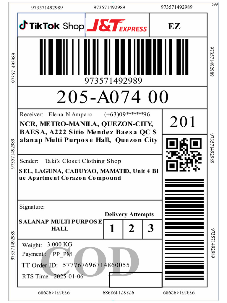 Taki's Closet COD Delivery Orders | PDF