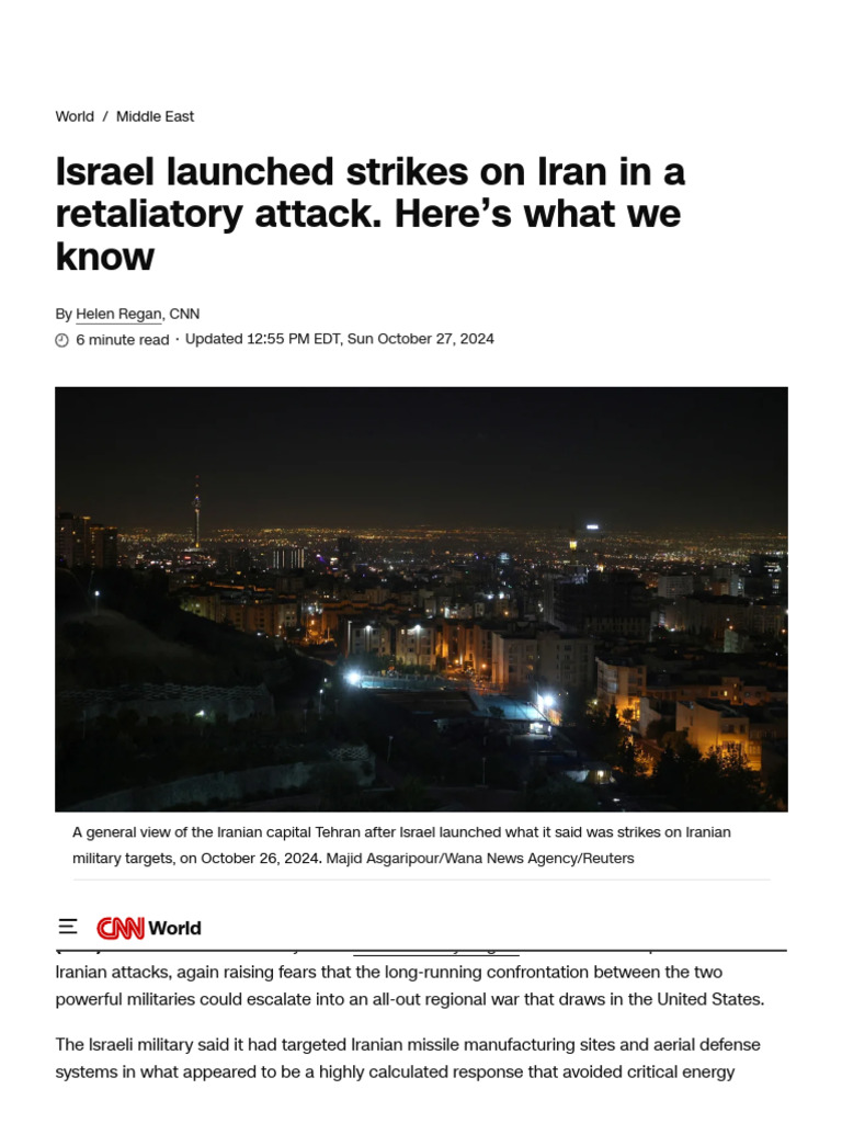 Israel Strikes Iran in Retaliation | PDF | Hezbollah | Israel