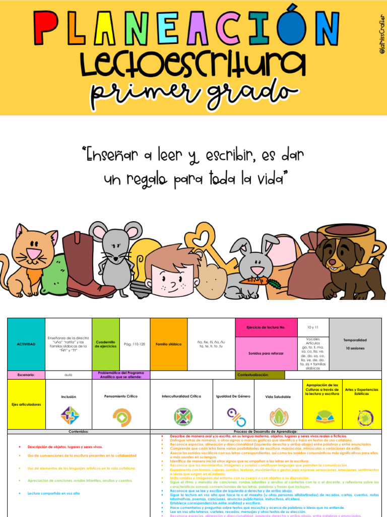 PLAN 15-16 LECTO ESCRITURA | PDF | Escritura | Comunicación