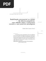 Reabilitação psicossocial reforma psiquiátrica