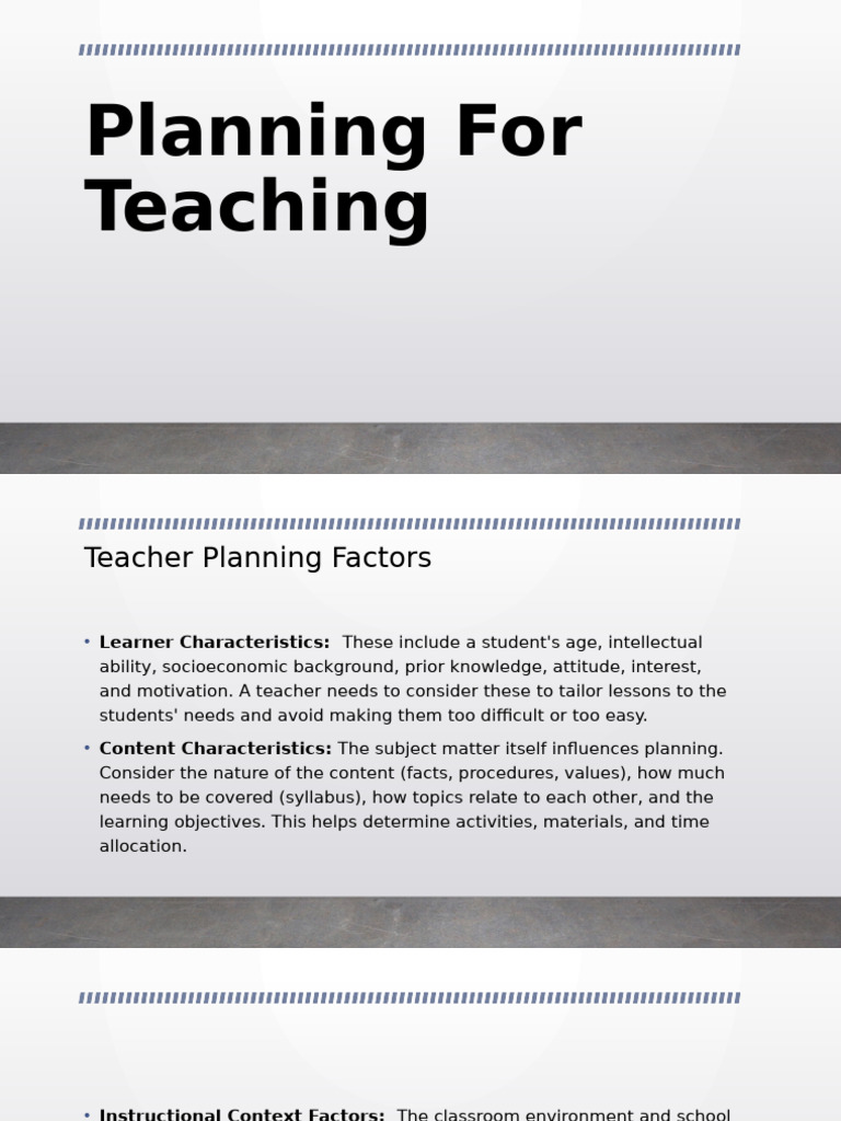 Effective Teaching Plan Strategies | PDF | Teachers | Learning