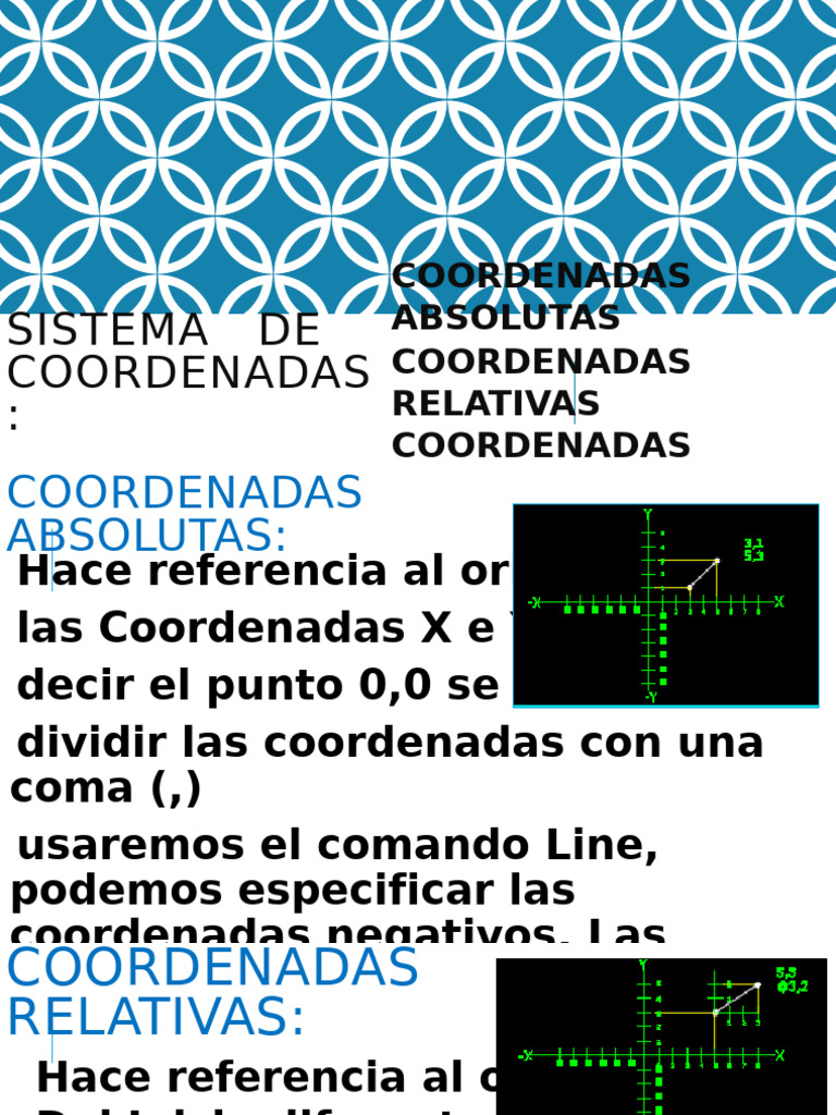 Tipos de Coordenadas en Diseño Técnico | PDF
