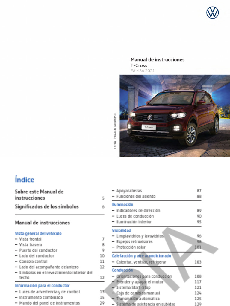 Manual T-Cross 2021 | PDF | Airbag | Industria automotriz