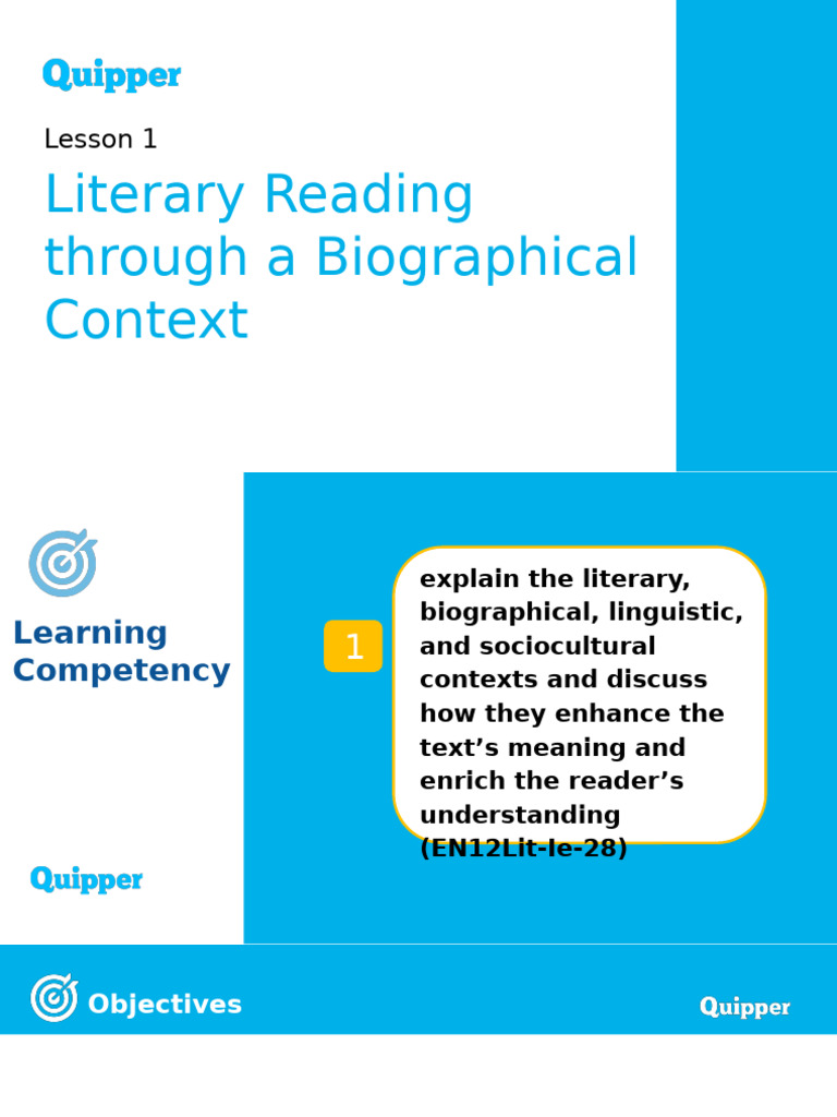 Literary Analysis: Biographical &amp; Sociocultural Contexts | PDF ...