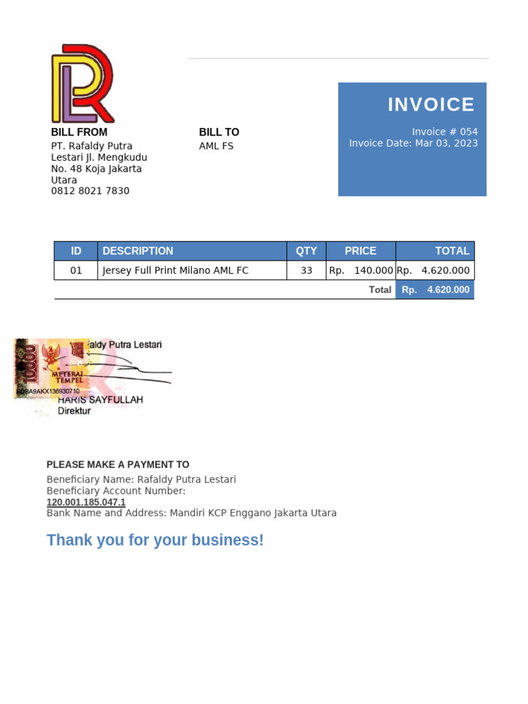 Invoice AML FS | PDF