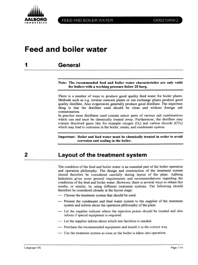 Feed and Boiler Water | PDF | Transparent Materials | Environmental ...