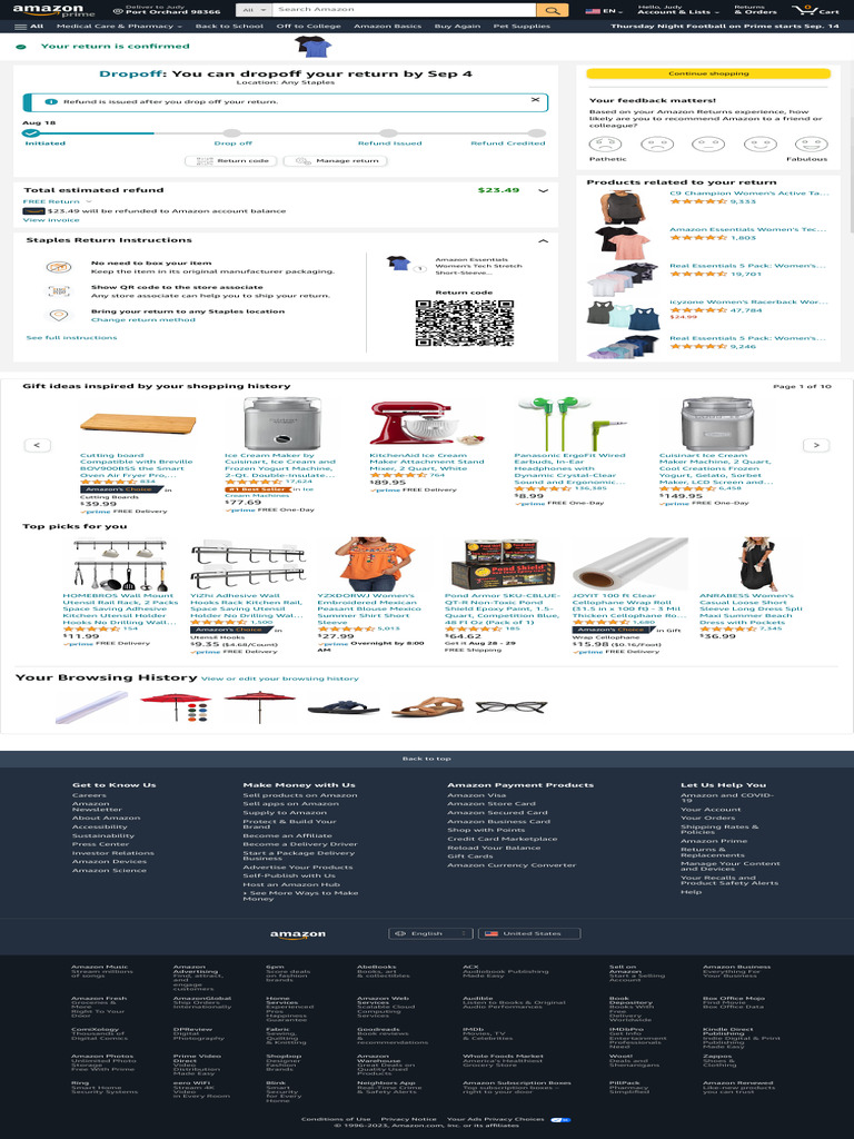 Staples Return Instructions for Amazon | PDF