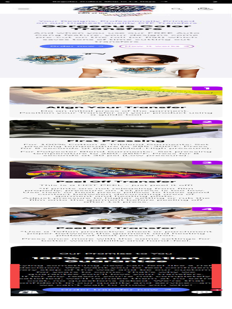 Transfer Pressing Guide for Garments | PDF
