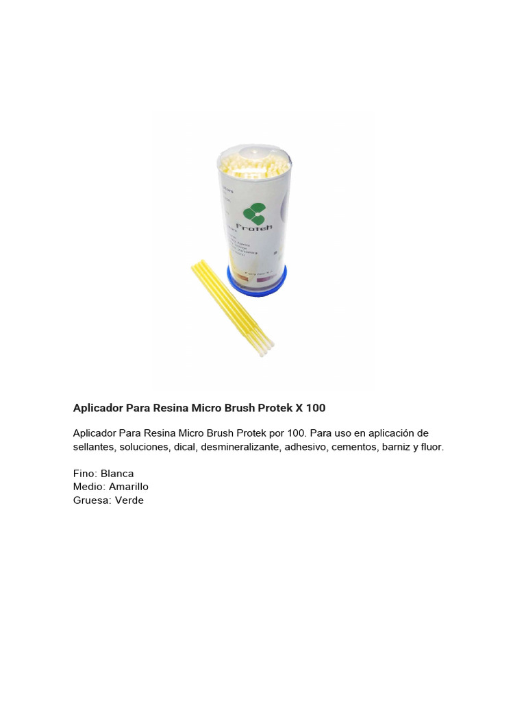 Aplicador Micro Brush Para Resina | PDF