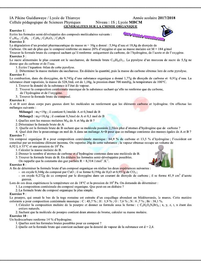 Recueil Chimie 1er S 2017 2018 9 | PDF