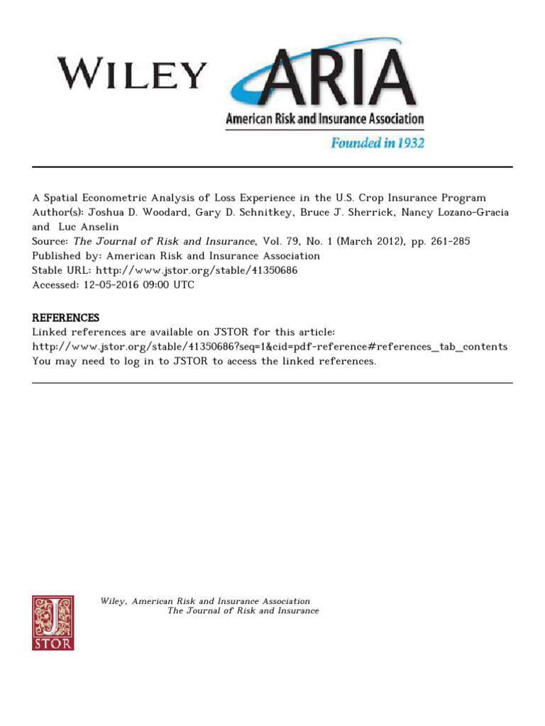 10.2307@41350686 | PDF | Insurance | Risk