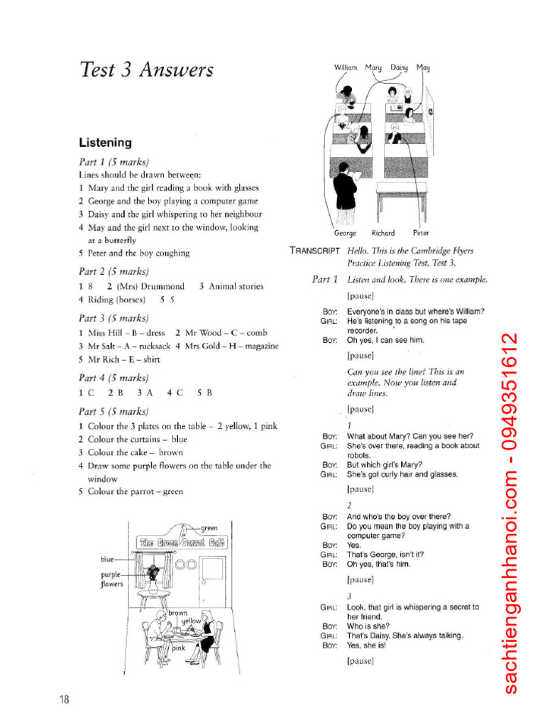 FLYERS 1 CŨ - TEST 3 - Listening Script | PDF