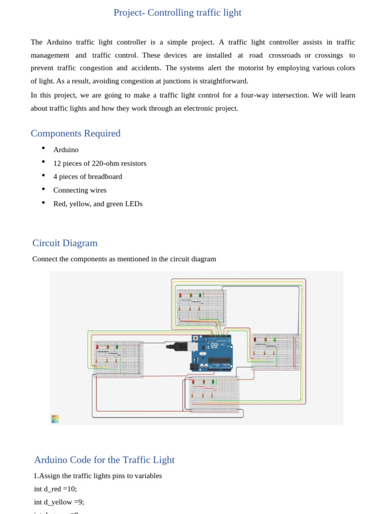 Lecture Topic 3.2.3 Controlling Traffic Project | PDF | Traffic ...